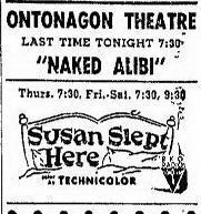Ontonagon Theatre - Jan 19 1955 Ad (newer photo)